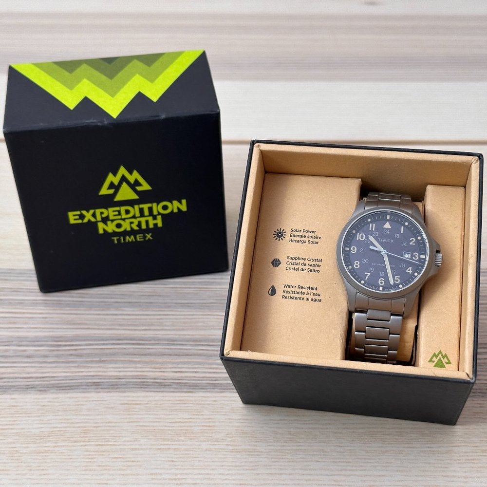 TIMEX Expedition North Field Solar 41mm Stainless Steel Bracelet Watch